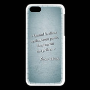Coque iPhone 5C Dieux prières Turquoise Citation Oscar Wilde