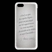 Coque iPhone 5C Esprits légers Gris Citation Oscar Wilde