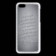 Coque iPhone 5C Esprits légers Noir Citation Oscar Wilde