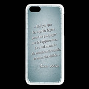 Coque iPhone 5C Esprits légers Turquoise Citation Oscar Wilde