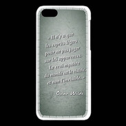 Coque iPhone 5C Esprits légers Vert Citation Oscar Wilde