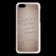 Coque iPhone 5C Brave Rouge Citation Oscar Wilde