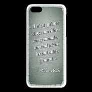 Coque iPhone 5C Horrible ennui Vert Citation Oscar Wilde