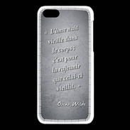 Coque iPhone 5C Ame nait Noir Citation Oscar Wilde