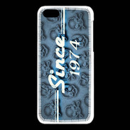 Coque iPhone 5C Since crane bleu 1974