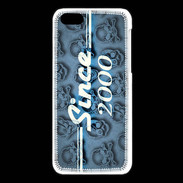 Coque iPhone 5C Since crane bleu 2000
