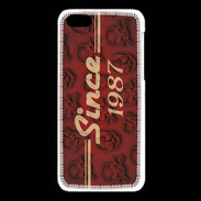 Coque iPhone 5C Since crane rouge 1987