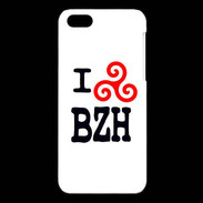 Coque iPhone 5C I love BZH 2