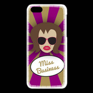 Coque iPhone 5C Miss business Chatain