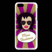 Coque iPhone 5C Miss business Brune