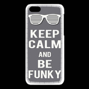 Coque iPhone 5C Keep Calm Funky Gris