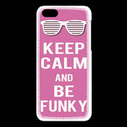 Coque iPhone 5C Keep Calm Funky Rose