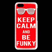 Coque iPhone 5C Keep Calm Funky Rouge