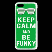 Coque iPhone 5C Keep Calm Funky Vert