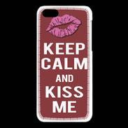 Coque iPhone 5C Keep calm Girl Brique