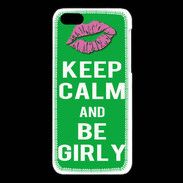 Coque iPhone 5C Keep Calm Girly Vert