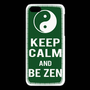 Coque iPhone 5C Keep Calm Be Zen Vert