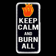 Coque iPhone 5C Keep Calm Burn Noir