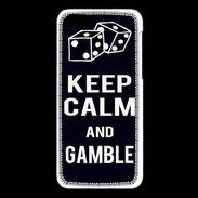 Coque iPhone 5C Keep Calm Gamble Noir