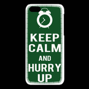 Coque iPhone 5C Keep Calm Hurry up Vert