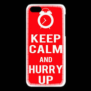 Coque iPhone 5C Keep Calm Hurry up Rouge