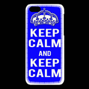 Coque iPhone 5C Keep Calm Bleu
