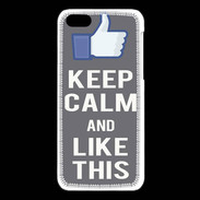 Coque iPhone 5C Keep Calm Like This Gris