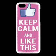 Coque iPhone 5C Keep Calm Like This Rose