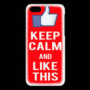 Coque iPhone 5C Keep Calm Like This Rouge