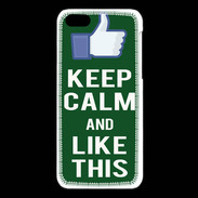 Coque iPhone 5C Keep Calm Like This Vert