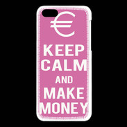 Coque iPhone 5C Keep Calm Make money Rose