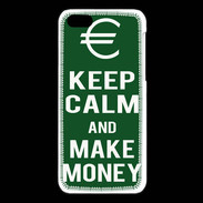 Coque iPhone 5C Keep Calm Make money Vert