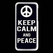 Coque iPhone 5C Keep Calm Peace Noir