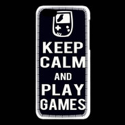 Coque iPhone 5C Keep Calm Play games Noir