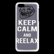 Coque iPhone 5C Keep Calm Reelax Gris