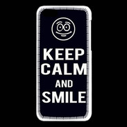 Coque iPhone 5C Keep Calm Smile Noir
