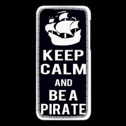 Coque iPhone 5C Keep Calm Be a Pirate Noir