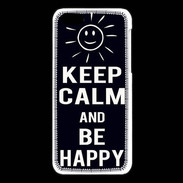 Coque iPhone 5C Keep Calm Be Happy Noir