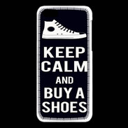 Coque iPhone 5C Keep Calm Buy Shoes Noir