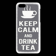 Coque iPhone 5C Keep Calm Drink Tea Gris