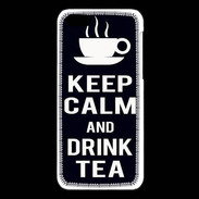 Coque iPhone 5C Keep Calm Drink Tea Noir
