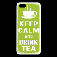Coque iPhone 5C Keep Calm Drink Tea Vert pomme