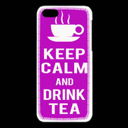 Coque iPhone 5C Keep Calm Drink Tea Violet
