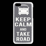 Coque iPhone 5C Keep Calm Take Road Gris