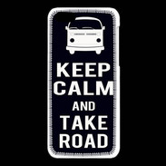 Coque iPhone 5C Keep Calm Take Road Noir
