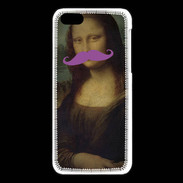 Coque iPhone 5C Moustache Mona Lisa