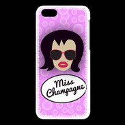 Coque iPhone 5C Miss Champagne Brune