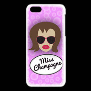 Coque iPhone 5C Miss Champagne Chatain