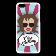 Coque iPhone 5C Miss Clubbing Chatain