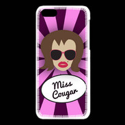 Coque iPhone 5C Miss Cougar Chatain